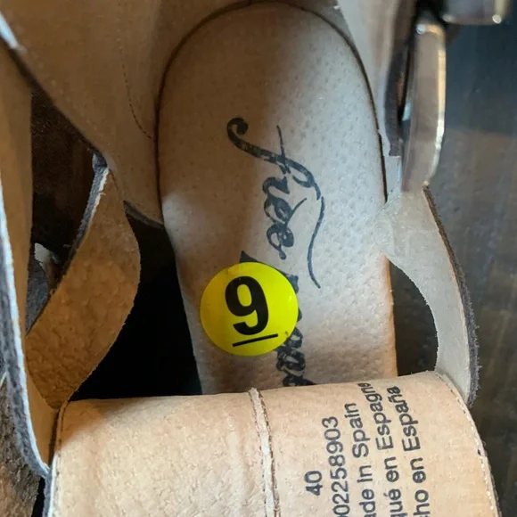 Free People Women Suede Wedge Shoes with Ankle Strap - Picture 7 of 8